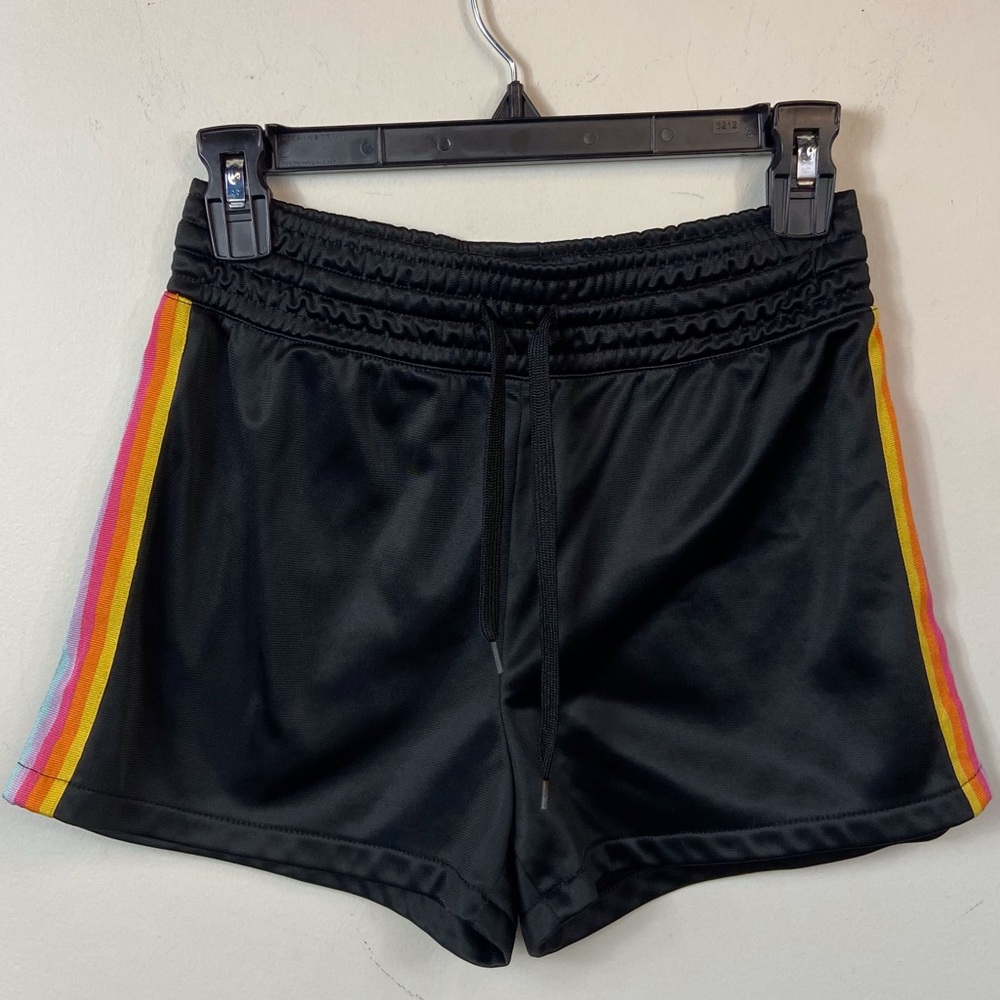 Black Colorful Sides Shorts
